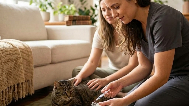 A importância e os benefícios da vacina quíntupla felina em domicílio para o bem-estar do seu gato